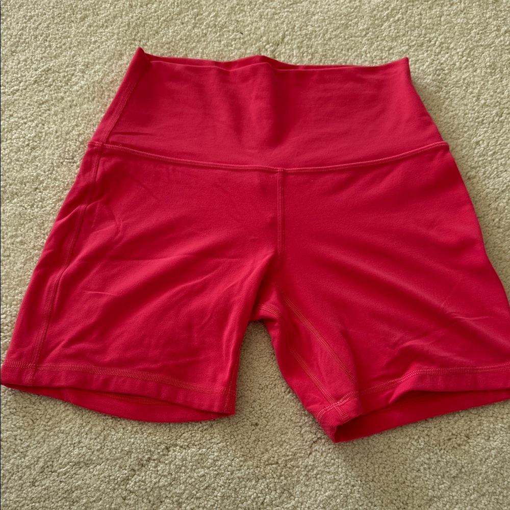Lululemon Athletica Red Bike Shorts